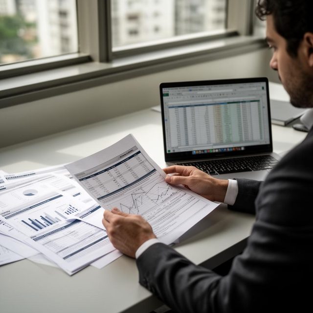 Profissional de Administração em situação de trabalho