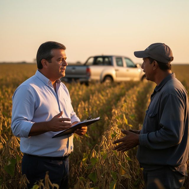 Profissional de Agronegócio em situação de trabalho